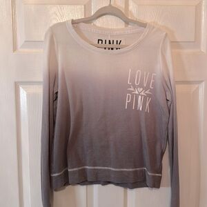 PINK Victoria’s Secret Ombré Grey and White Sweater